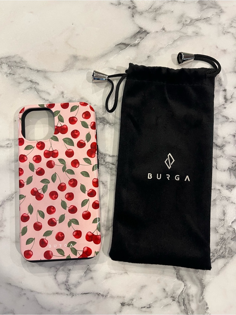 BURGA iPhone 13 Case with cherries red/pink